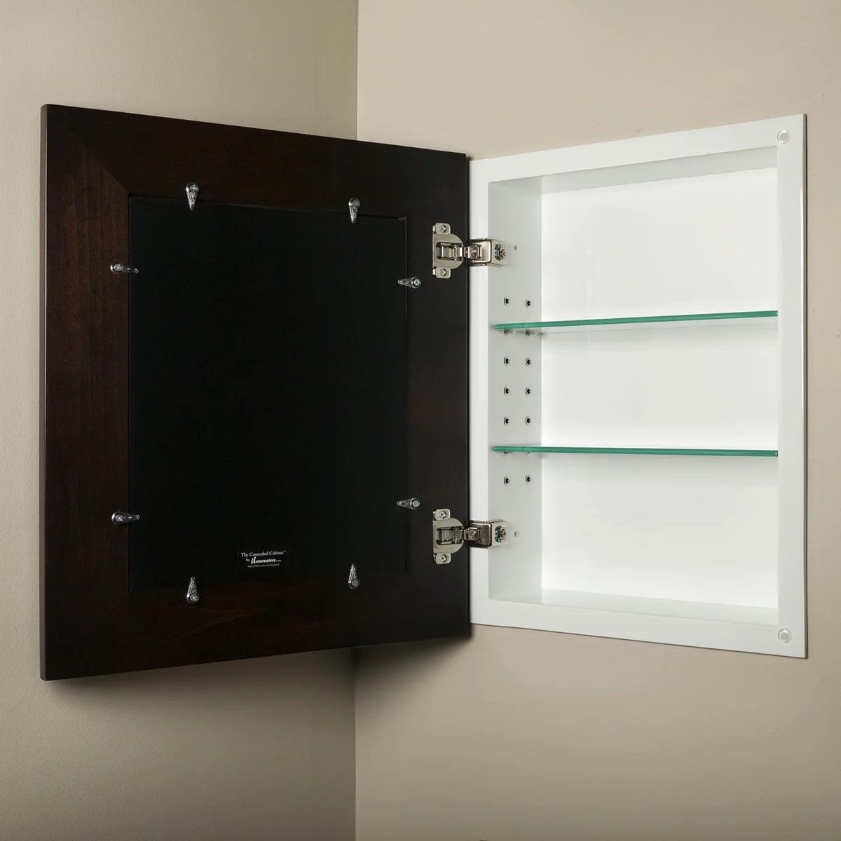 14x18 Contemporary White Mirrored Medicine Cabinet by Fox Hollow Furnishings