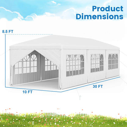 Costway 10'x30' Outdoor Party Wedding Tent Canopy Heavy duty Gazebo