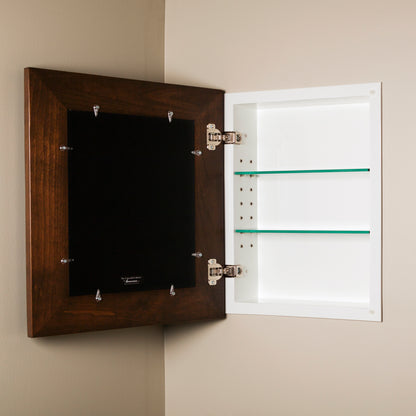14x18 Contemporary White Mirrored Medicine Cabinet by Fox Hollow Furnishings