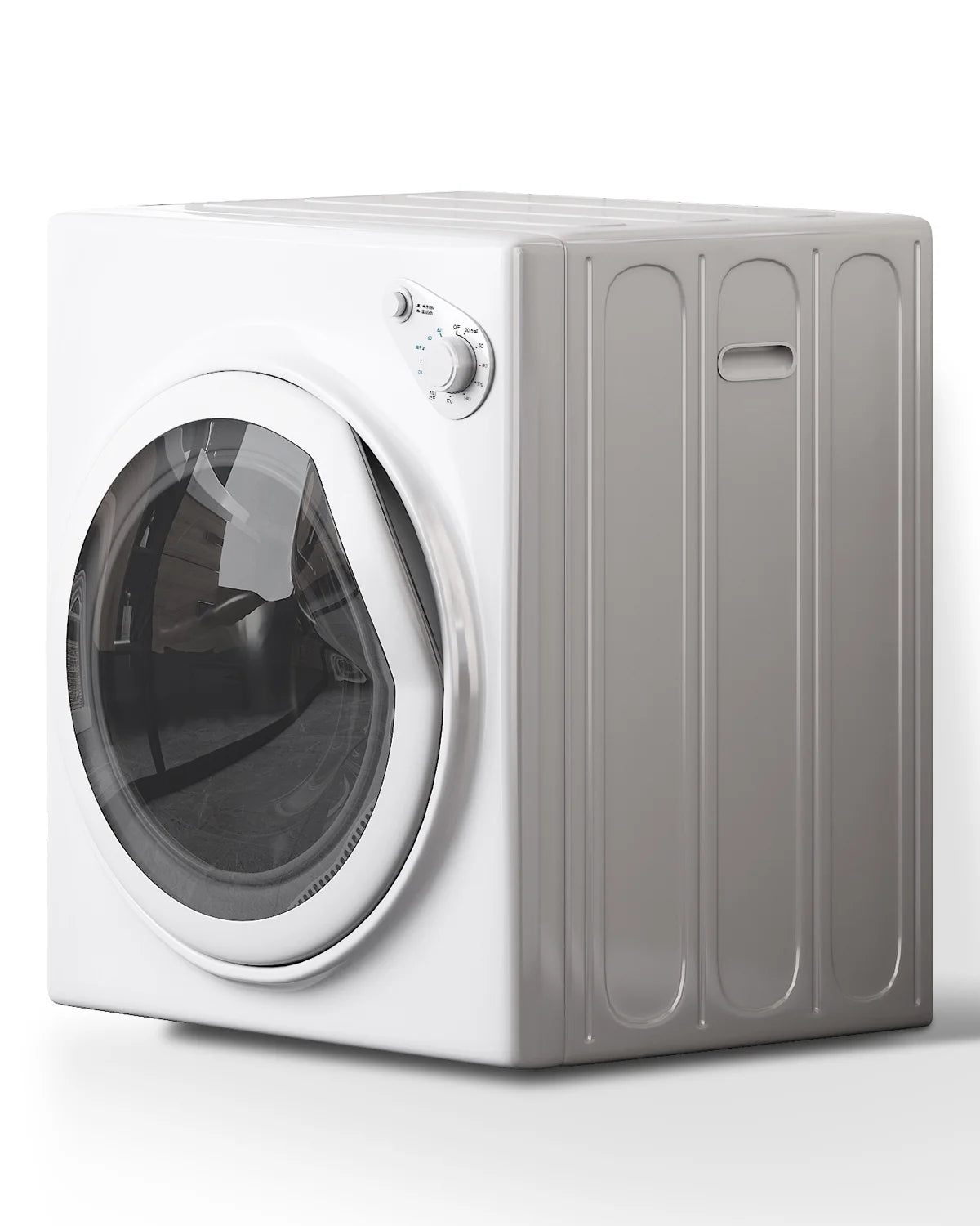 TABU Washer and Dryer Set, 17.6LBS Full Automatic Washing Machine & 8.8LBS Portable Dryer (Gray&White)