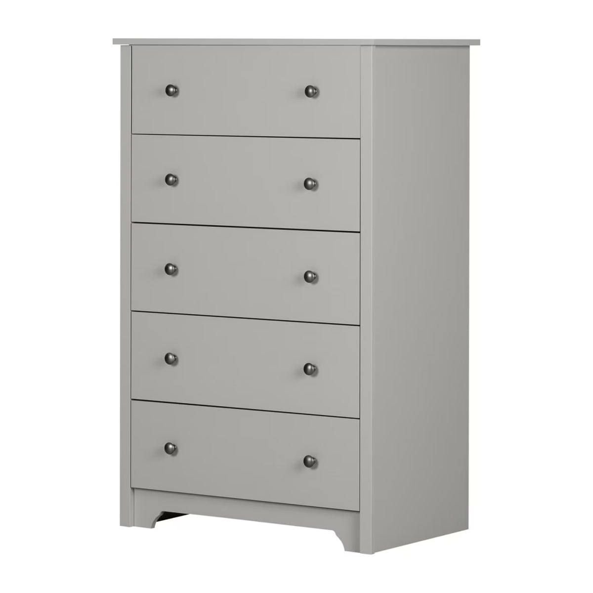 HomeStock French Flair Contemporary Style Bedroom 5-Drawer Chest, Painted Finish with Storage Feature - 19.5"D x 31.25"W x 48.75"H-Color:White