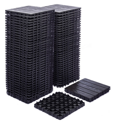 76-Pack Plastic Interlocking Deck Tiles - 68.80 Sq.Ft Outdoor Plastic Flooring Super Durable & Waterproof All-Weather Indoor/Outdoor