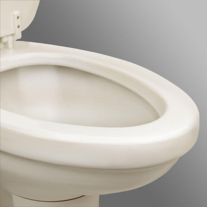 Dometic 320 RV Toilet - Gravity Flush with enameled wood seat - Standard Height Flush with Foot Pedal for RVs. Trailers. and Outdoor Campers