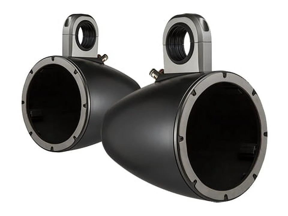 Kicker 8" Black\Charcoal Wake Tower LED Marine Speakers 1-Pair
