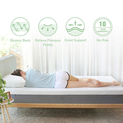 Novilla Full Mattress 10 inch Bliss Memory Foam Mattress in a Box Full Size Bed Mattress