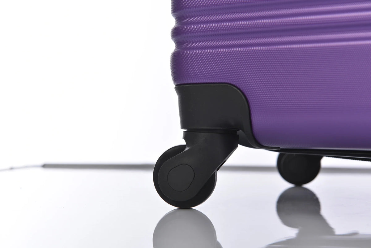 3 Piece ABS Luggage Set, Luggage with Spinner Wheel & TSA  20/24/28 inch, Purple