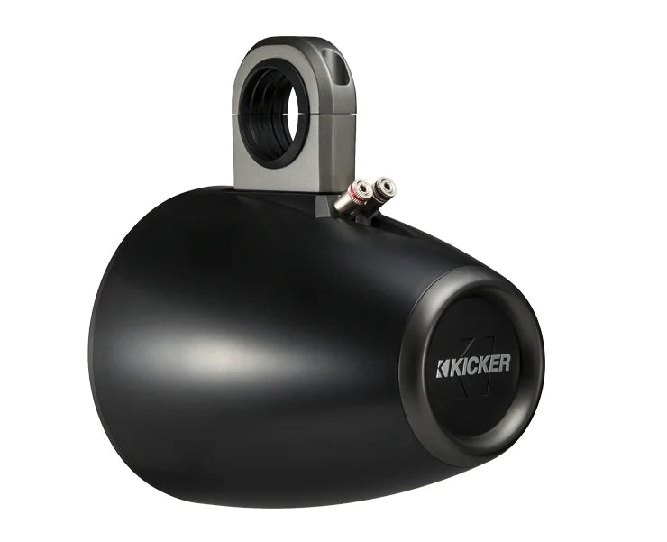 Kicker 8" Black\Charcoal Wake Tower LED Marine Speakers 1-Pair