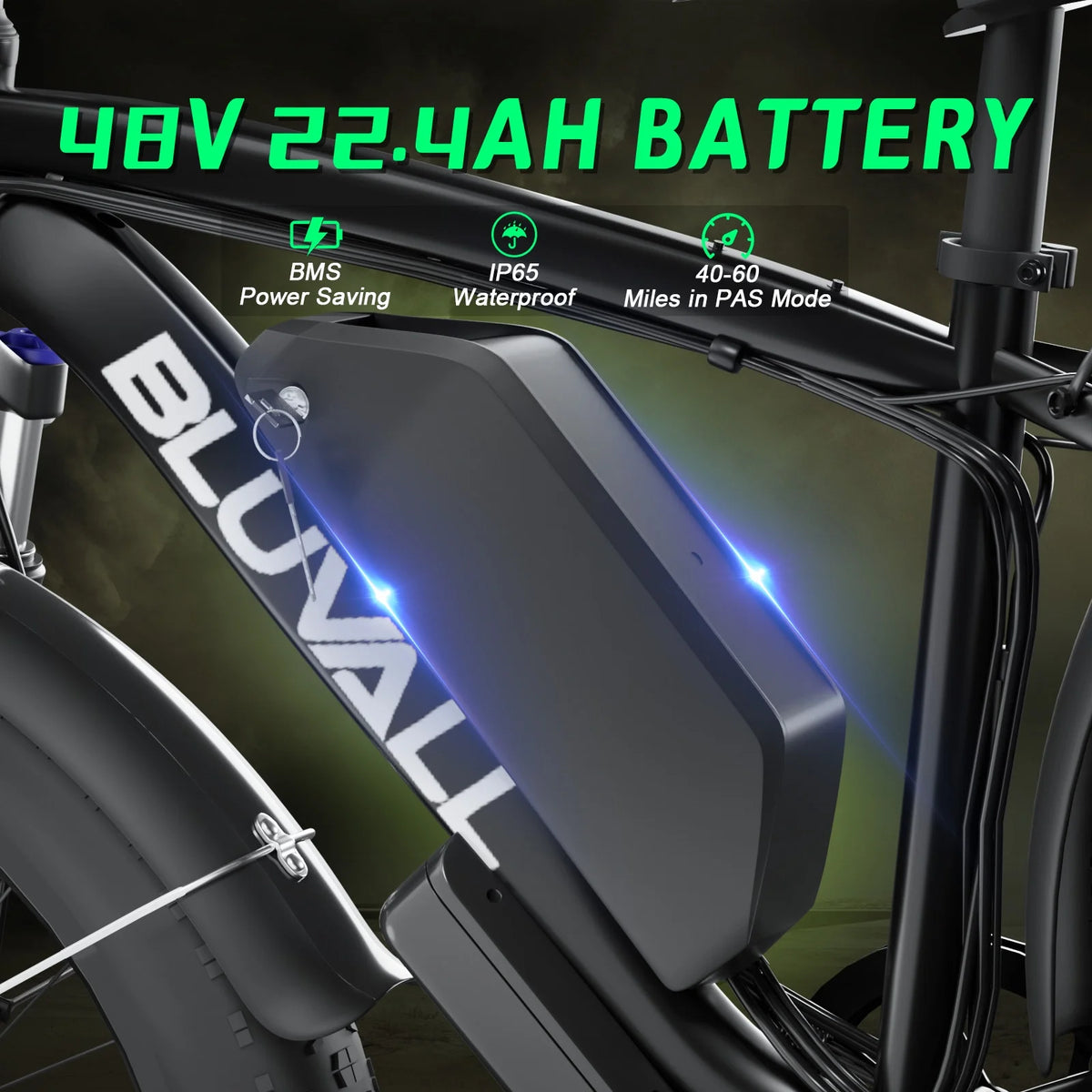 Electric Bike for Adults, 2000W 26'Fat Tire Electric Bike, 35MPH AWD Dual Motor Electric Bicycles, 48V 22.4AH Battery Fast Ebikes Dual Hydraulic Brakes UL 2849