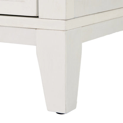 Better Homes & Gardens Canton 3-Drawer Nightstand, Textured White and Light Honey