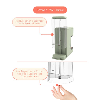 Beautiful Slim Espresso Machine with 20-Bar Pressure, Black Sesame by Drew Barrymore