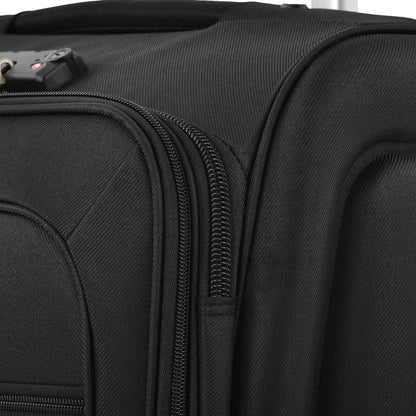 Expandable Softside Luggage Sets 3 Piece,Upright Spinner Suitcases with Wheels,Lightweight Carry on Luggage Travel Set,Green