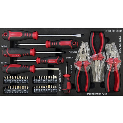 799PCS Aluminum Trolley Case Tool Set, Complete Tool Box Set with Rolling Wheels, Household Hand Tools Kit for Men, Silver