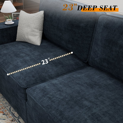 LUMIHO 89" Modern Corduroy Sofa,3 Seater Couches for Living Room, Bedroom,with Deep Seat,beige