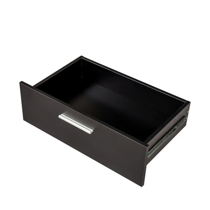 Ktaxon Bedroom Dresser with 6 Drawers, Wooden Double Dresser for Entryway, Wide Storage Cabinet for Living Room, Black