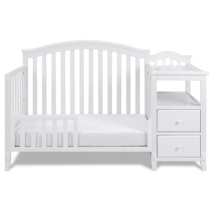 AFG Baby Furniture Kali 4-in-1 Convertible Crib and Changer White