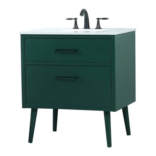 30 inch bathroom vanity in Green
