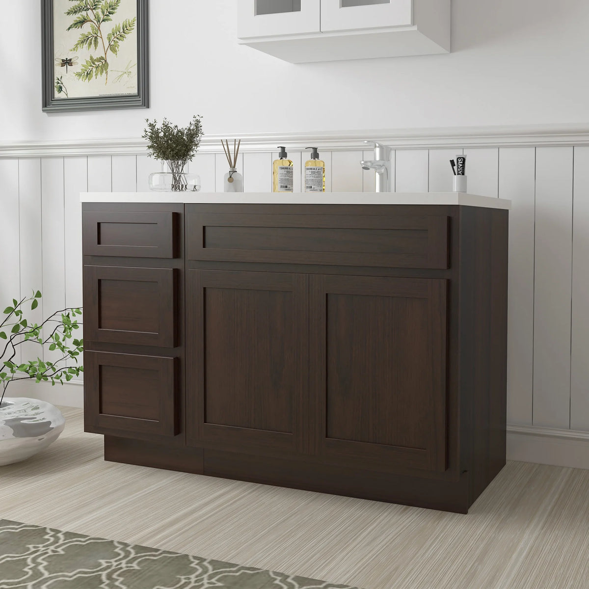 45 in. W x 21 in. D x 32.5 in. H Bath Vanity Cabinet without Top in Gray