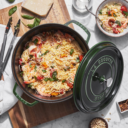 Staub Cast Iron 7-qt Round Cocotte - Grenadine