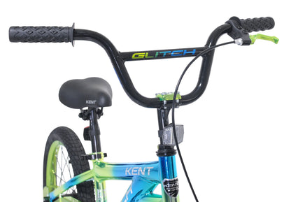 18" Kent Glitch BMX Child Bicycle, 18" Wheels, Kids Ages 6-12 Years, Blue/Green