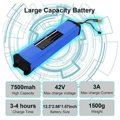 36V 7500mAh Electric Scooter Replacement Battery Pack Compatible for /KS4 Electric Scooter,with Screw Holes at The Bottom and top of The Battery,270Wh-Size:12.3 * 2.59 * 1.57 Inch