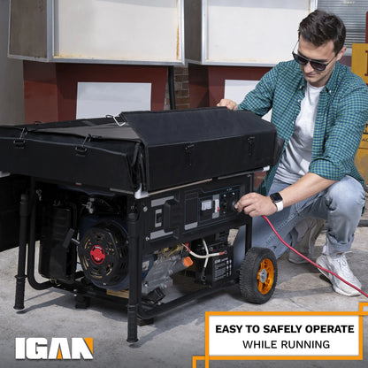 IGAN Generator Tent Waterproof Portable Cover for 3500�C12000 Watt 9,2 lb. Black