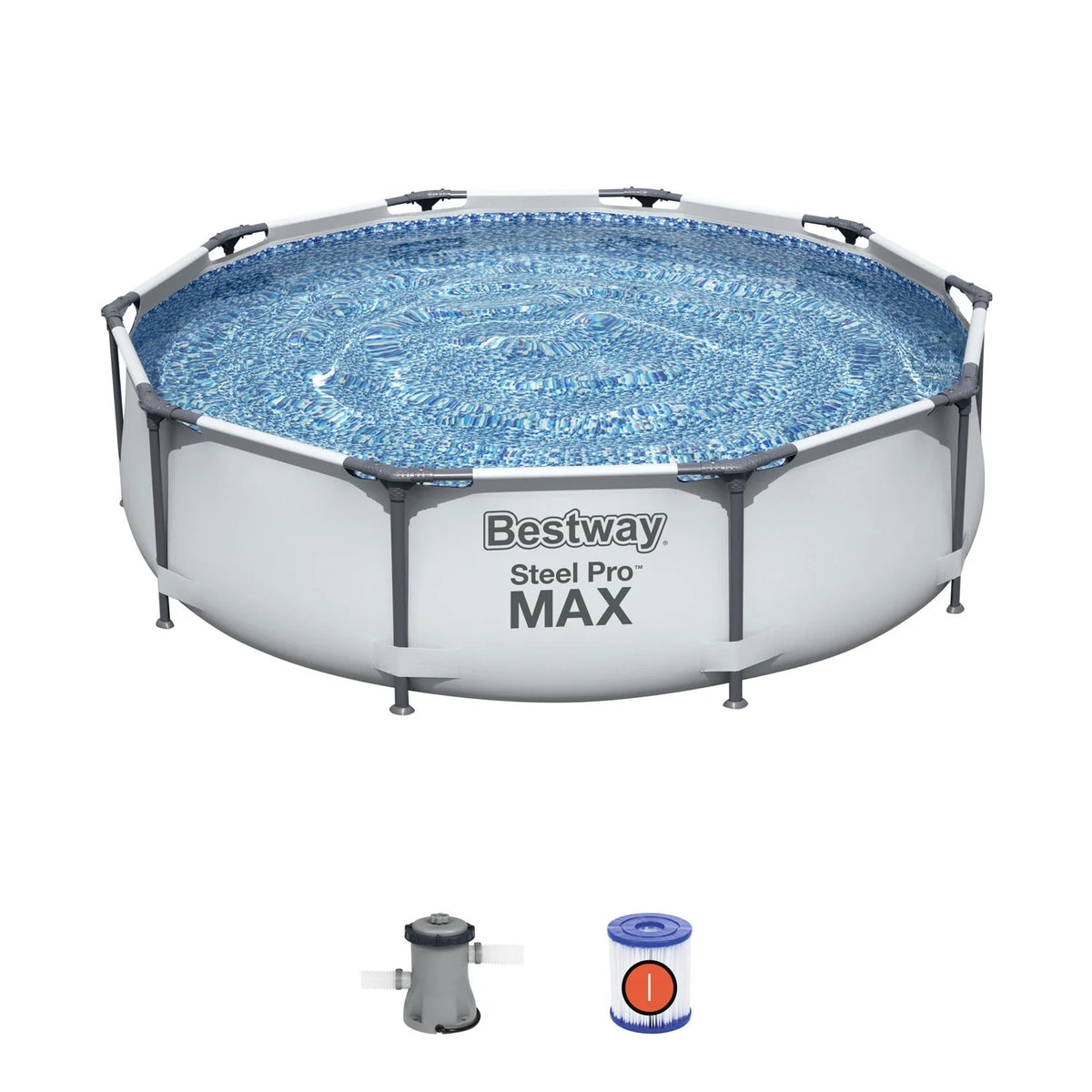 Bestway Steel Pro MAX 10' x 30" Above Ground Pool Set Round