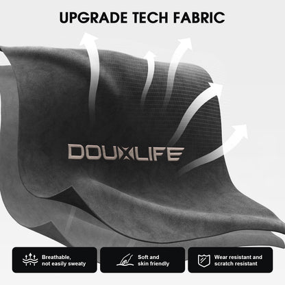 Douxlife Massage Gaming Chair, Spring Cushion, Breathable Fabric Gaming Chair with Footrest, Ergonomic Computer Chair for Adults & Kids