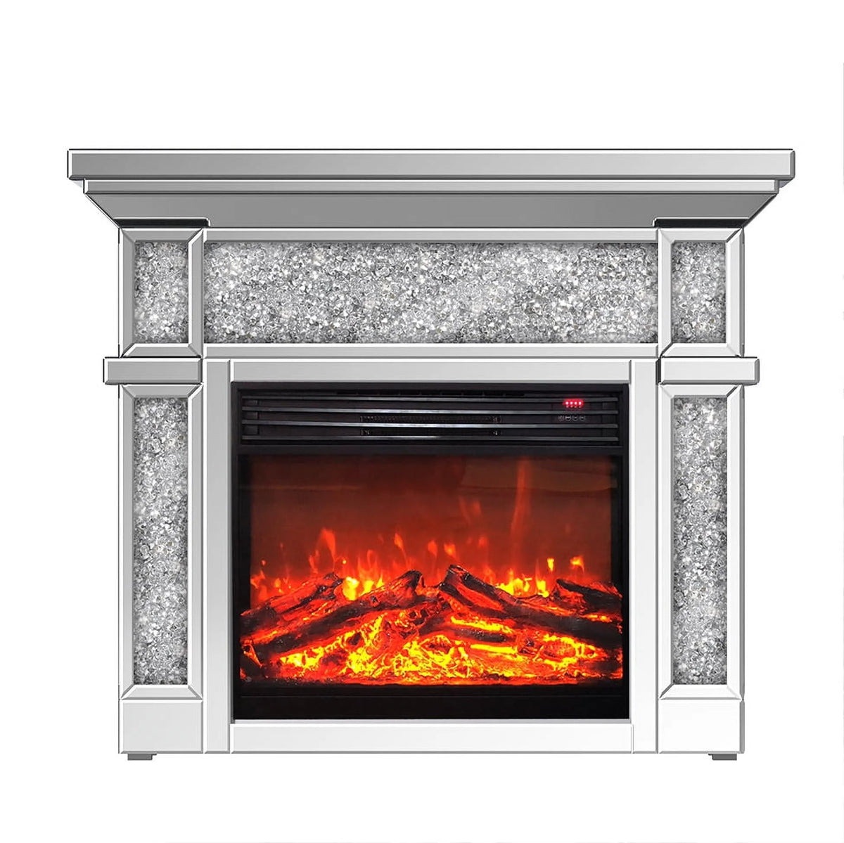 ENENE Mirrored Electric Fireplace 47���� x 40���� 1500W Indoor Fireplace