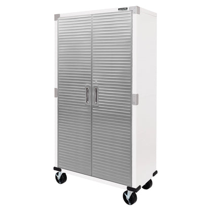 Seville Classics UltraHD Steel Body Lockable Storage Filing Cabinet Organizer Locker Shelving Unit 36" W x 18" D x 72" H, Granite