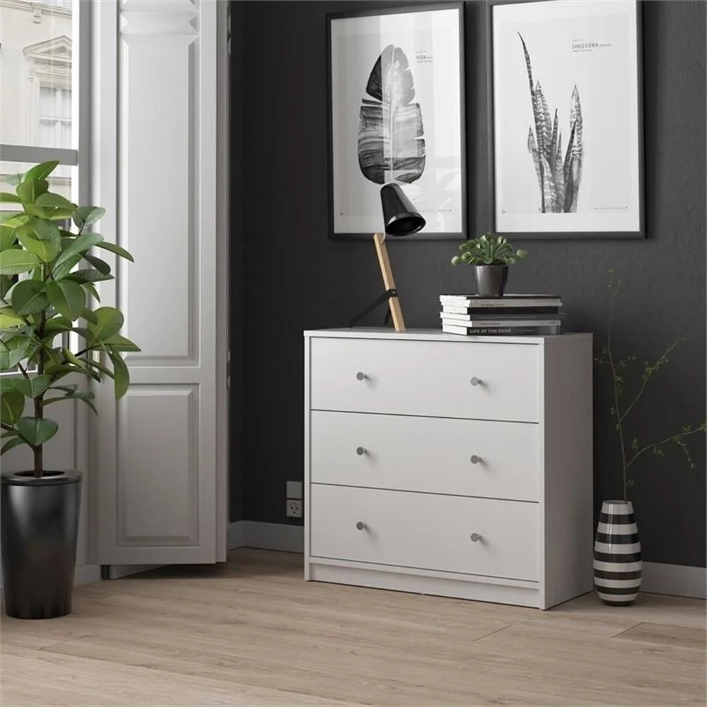 Home Square 4 Piece Bedroom Set With Dresser, Chest and 2 Nightstands in White
