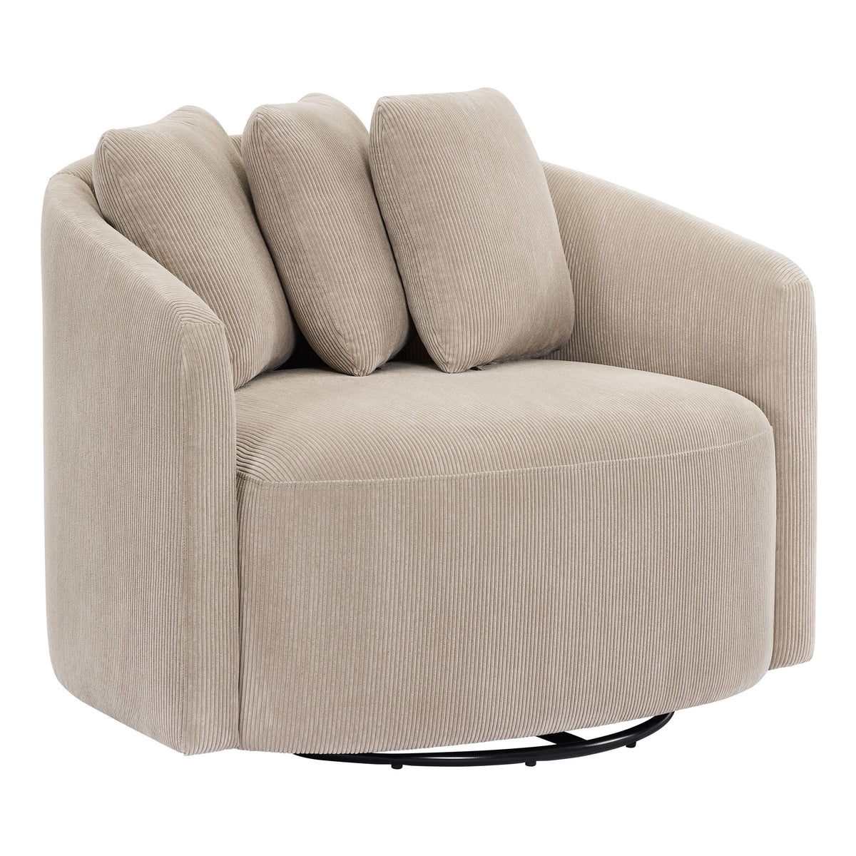 Beautiful Drew Accent Chair by Drew Barrymore, Cream Boucle