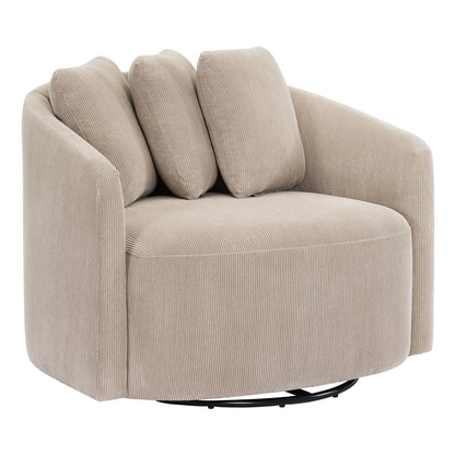 Beautiful Drew Accent Chair by Drew Barrymore, Cream Boucle