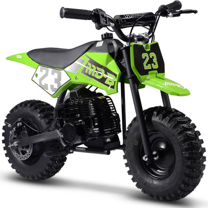Kids Dirt Bike,Perfect Starter Gas Dirt Bike with Comfortable off-road tires,power Gasoline 49cc Dirt Bike for Kids 8-15,42��28��28in,2-Stroke,Green