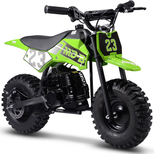 Kids Dirt Bike,Perfect Starter Gas Dirt Bike with Comfortable off-road tires,power Gasoline 49cc Dirt Bike for Kids 8-15,42��28��28in,2-Stroke,Green