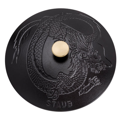 Staub Cast Iron 2.5-qt Saute Pan with Dragon Lid - Cherry