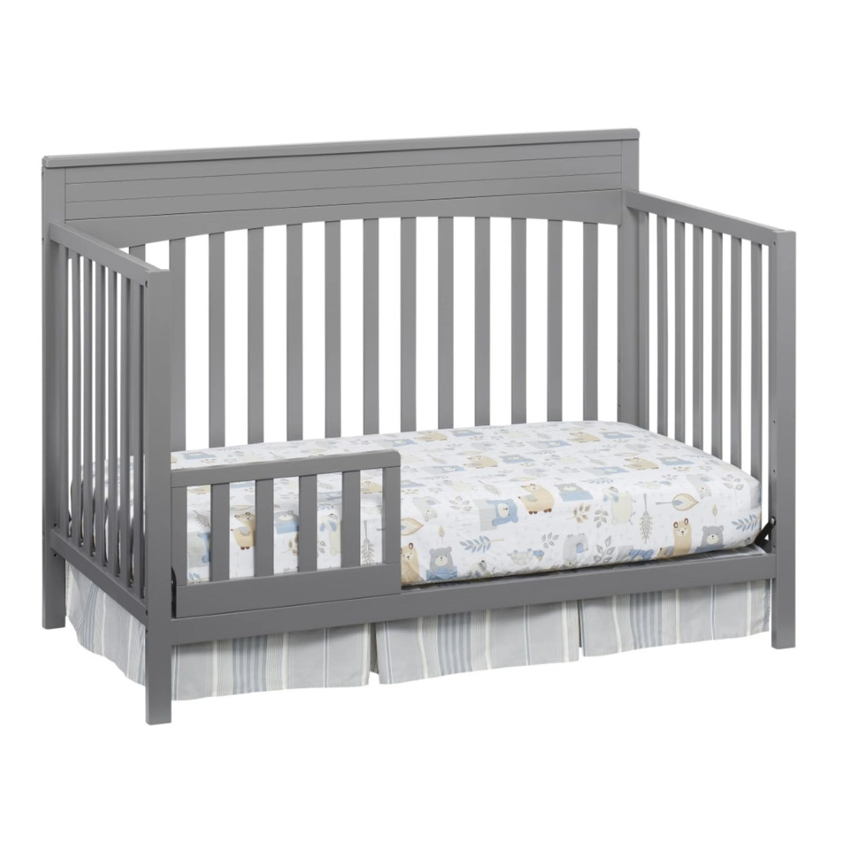 Oxford Baby Harper 4-in-1 Convertible Crib, Dove Gray, GREENGUARD Gold Certified, Wooden Crib