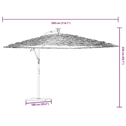 vidaXL Garden Parasol with Steel Pole Umbrella Sunshade Outdoor Patio Beach