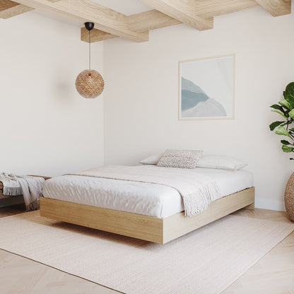 Nexera Full Size Platform Wood Bed Frame, Walnut