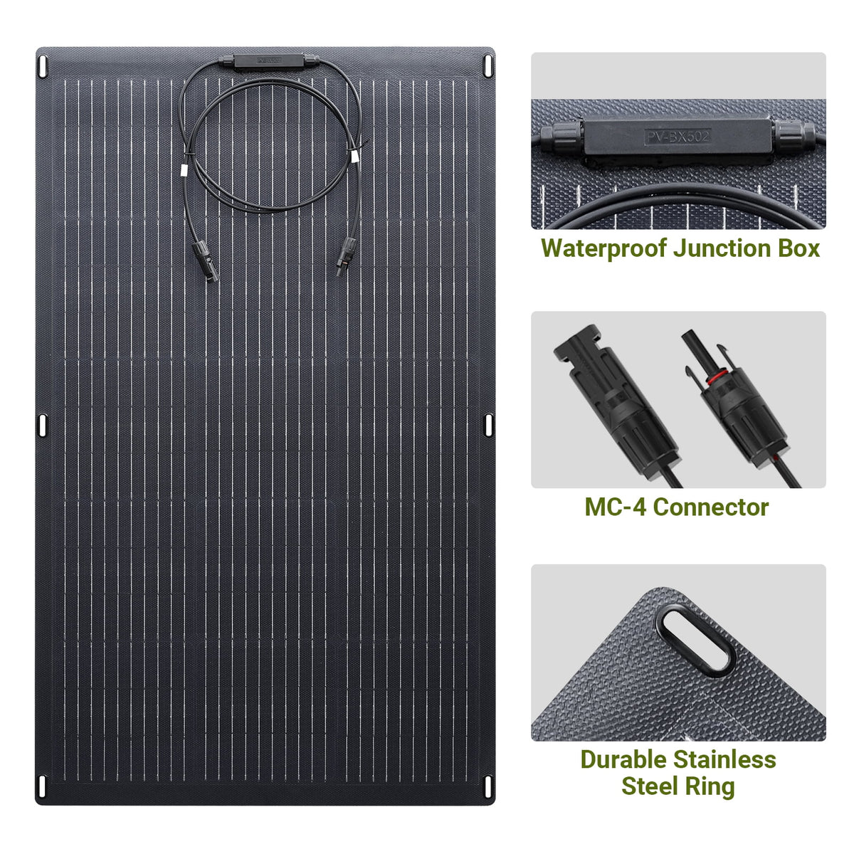 ALLPOWERS R2500 2016Wh Portable Solar Generator Kit with 100W Monocrystalline Flexible Solar Panel