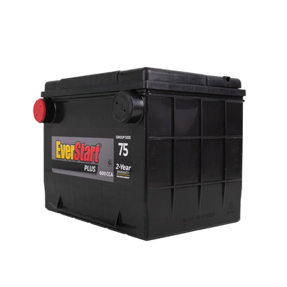 EverStart Plus Lead Acid Automotive Battery, Group Size 75 (12 Volt/600 CCA)