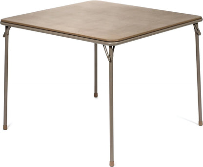 5pc. XL Series Folding Card Table and Triple Braced Vinyl Padded Chair Set, Commercial Quality, Grey