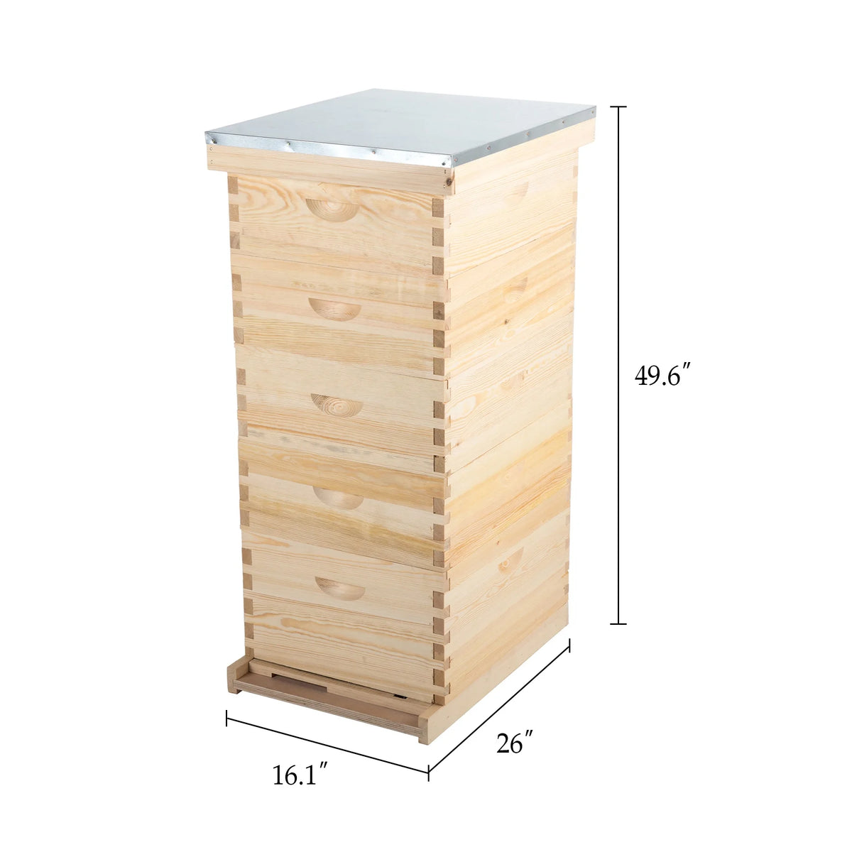 Preenex Langstroth Beehive Kit with Metal Roof, Wooden, Multi-color