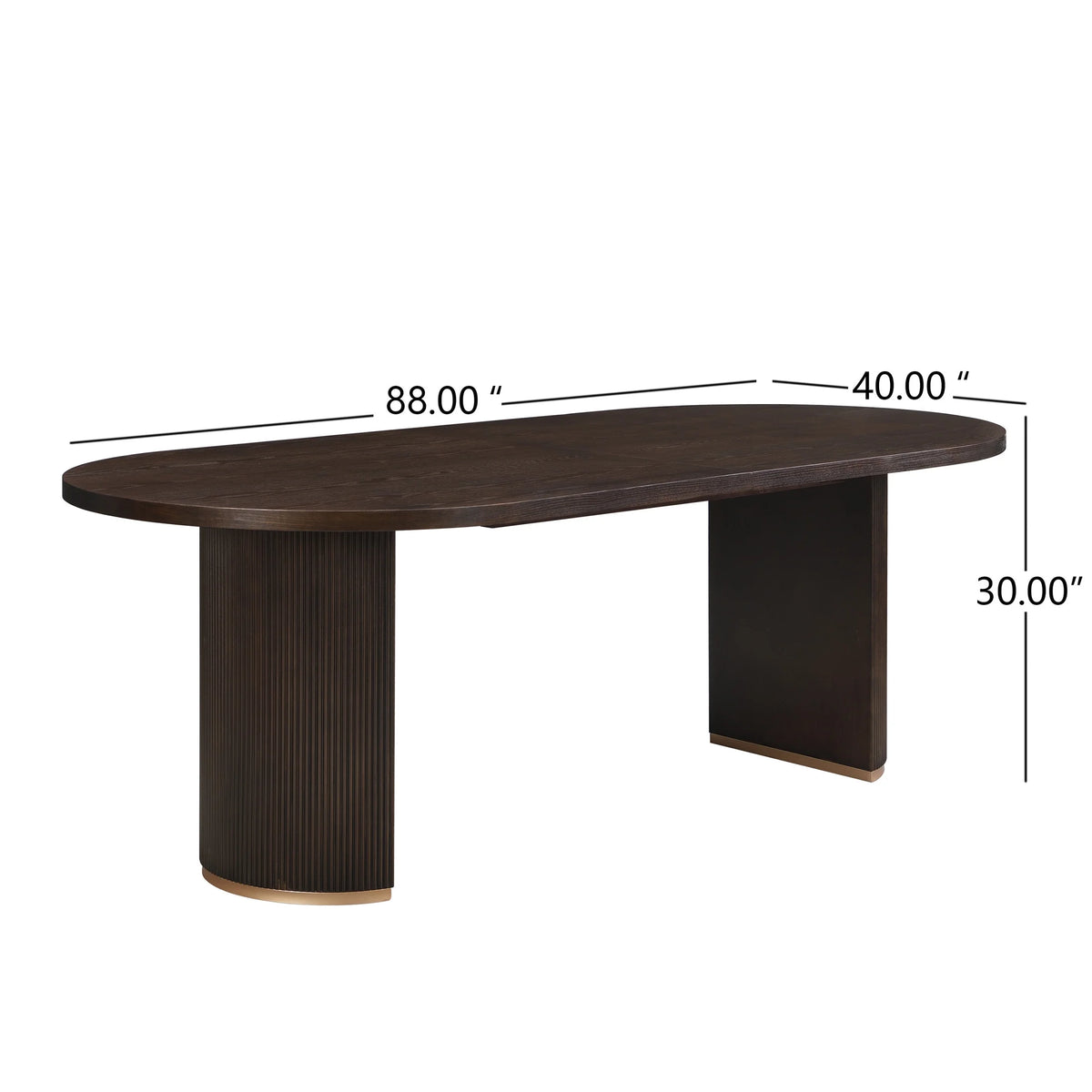 Christopher Knight Home Minimalist 88�� Oval Dining Table for 4-6, Espresso