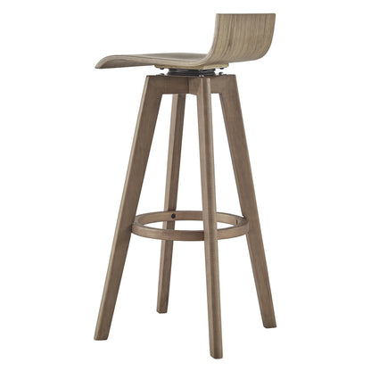 Weston Home Aleksi Modern Wood 29-inch Swivel Bar Stool, Set of 2, Natural
