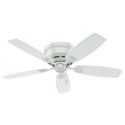 Hunter - Sea Wind Indoor/Outdoor Low Profile Ceiling Fan, 48-inch, Matte Black, Nautical-style, 3-speed WhisperWind Motor, 53118, for Porches, Bathrooms