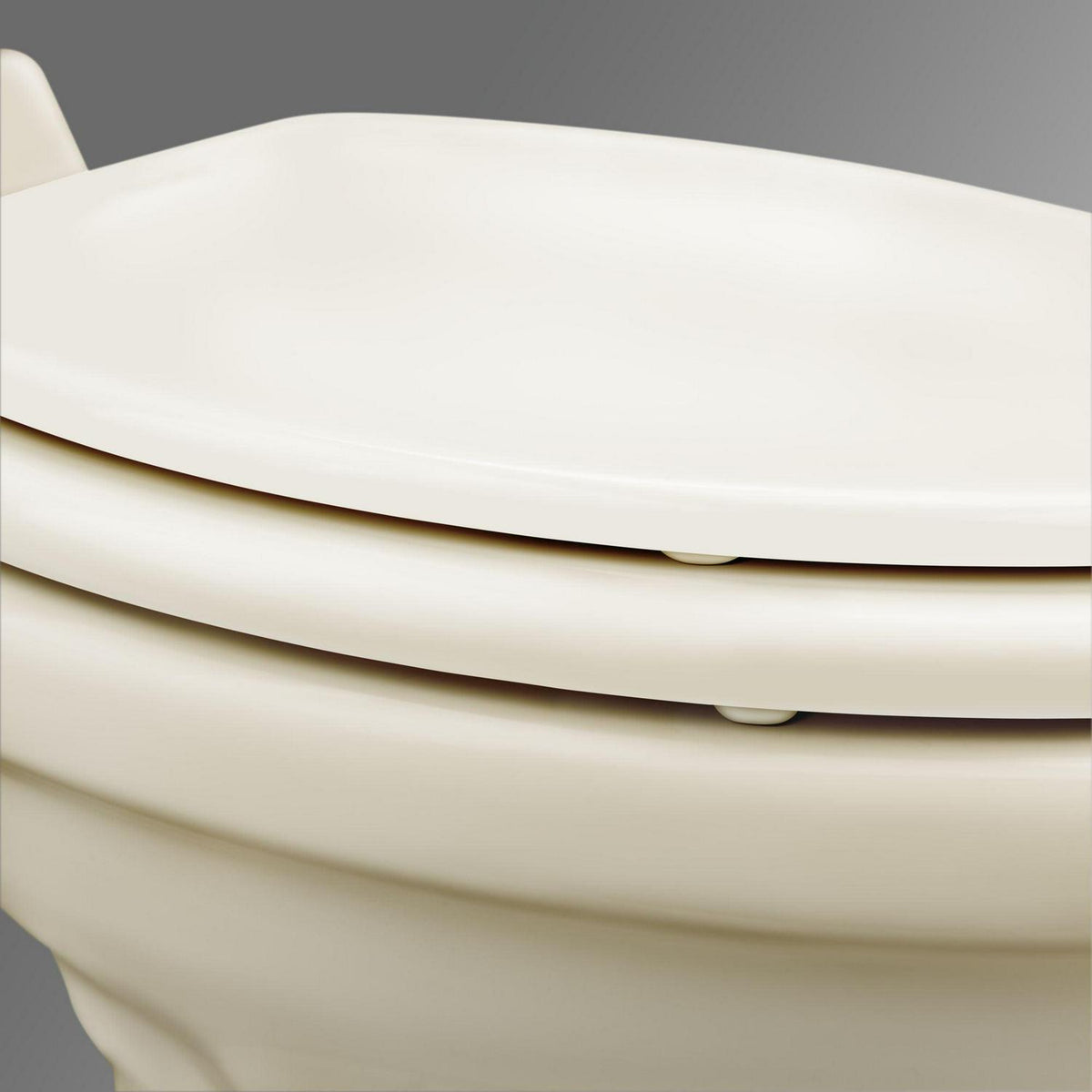 Dometic 320 RV Toilet - Gravity Flush with enameled wood seat - Standard Height Flush with Foot Pedal for RVs. Trailers. and Outdoor Campers