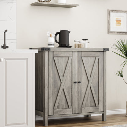 Coffee Bar Cabinet with Storage/Adjustable Shelf 30" Small Kitchen Bar Table Corner Bar Cabinet for Tea Buffet Sideboard Cabinet for Dining Room, Farmhouse Coffee Station for Wine
