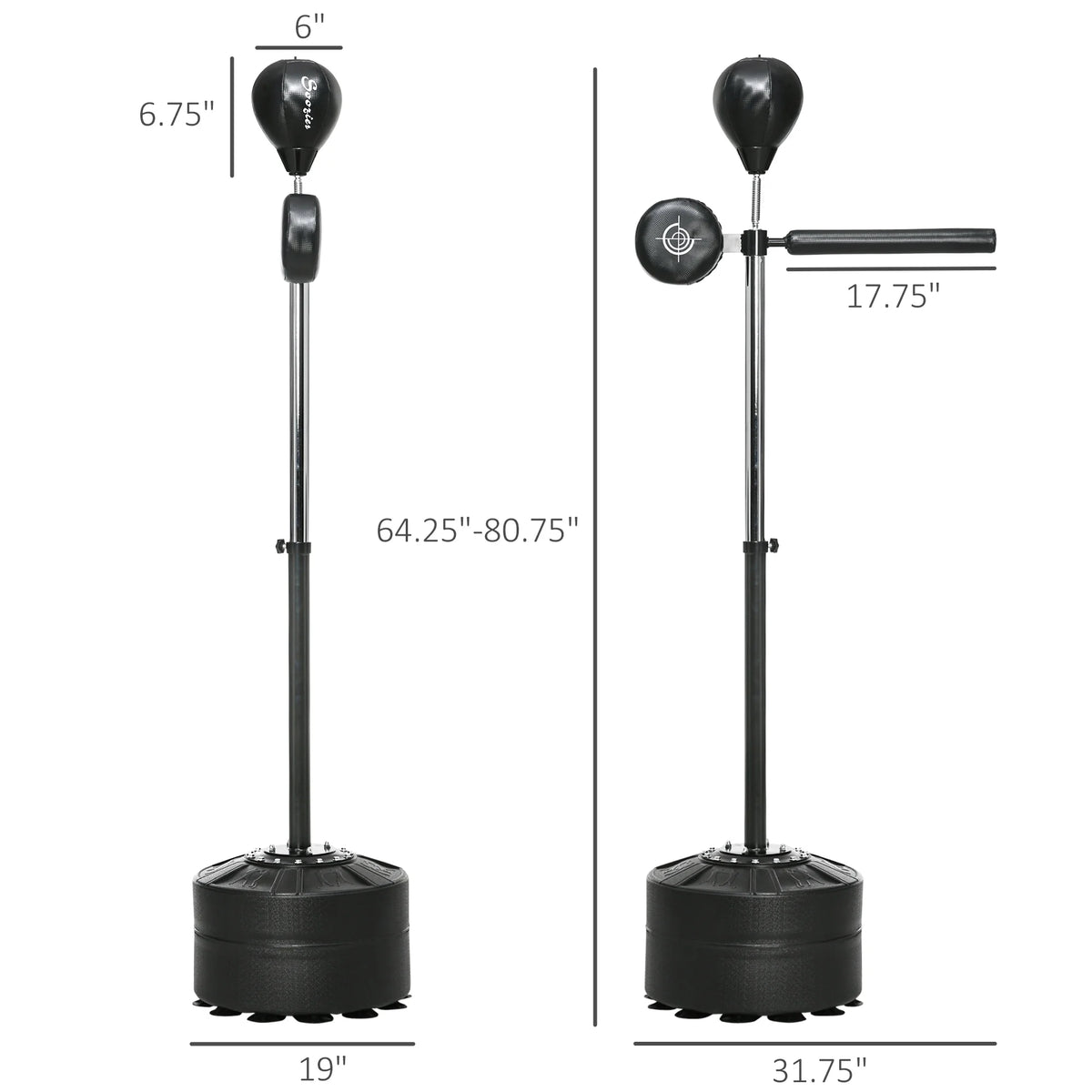 Soozier Speed Bag Boxing Bag Stand Reflex Training Equipment