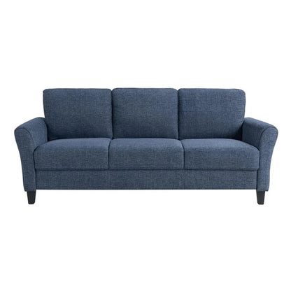 Lifestyle Solutions Alexa Sofa with Rolled Arms, Gray Fabric