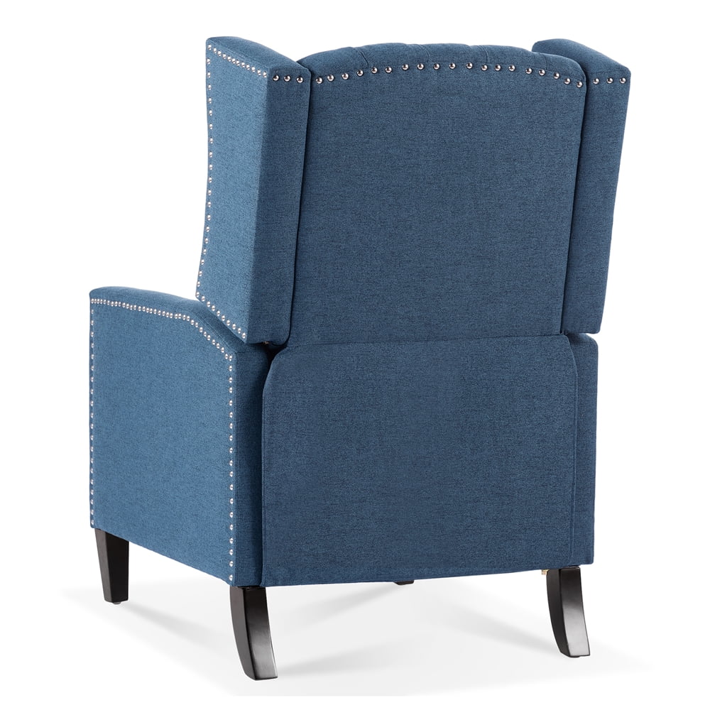 Triple Tree Modern Fabric Foam Wood Solid Print Nailhead Trim Accent Chair, Beige
